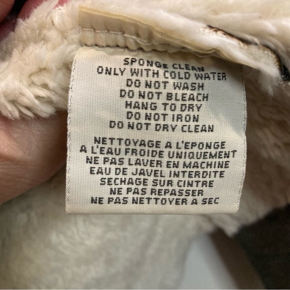 DENIM & SUPPLY Sz M Metallic Sherpa Lined Moto Style  Zipper Snap Closure Jacket - Picture 10 of 13